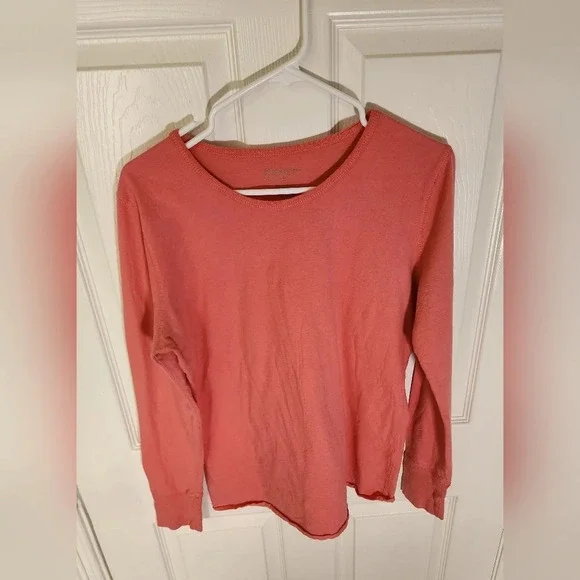 Peaches Womens Long Sleeve Stretchy Athleisure Top Large - Picture 10 of 10